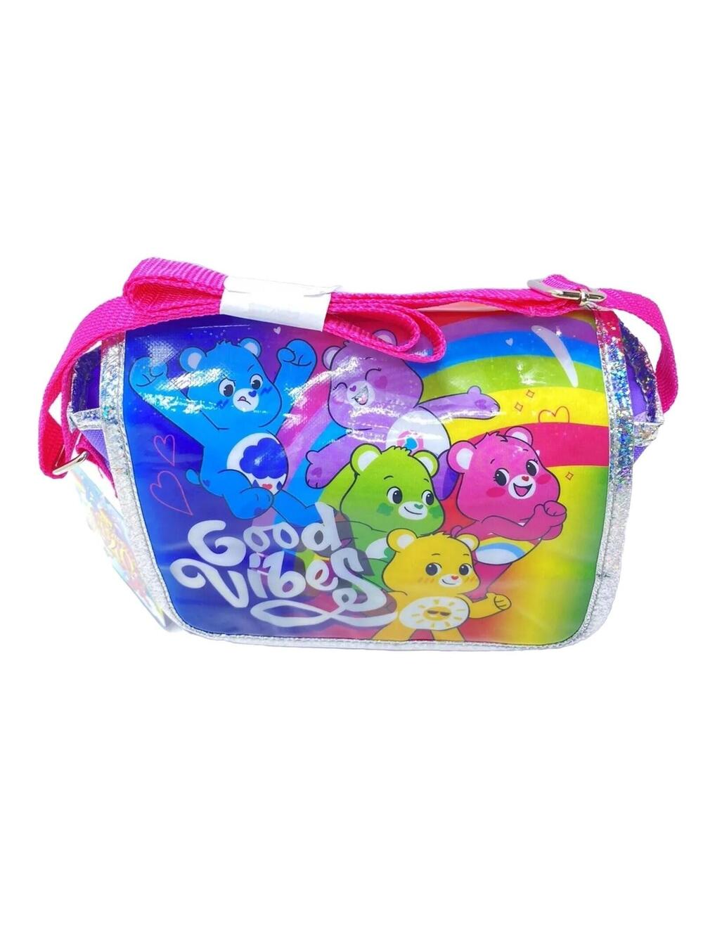 Care Bears Crossbody Bag Small Flap Good Vibes 40th Anniversary 8 Inch New